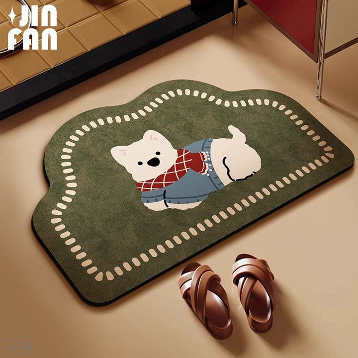 Cozy Canine Companion Area Rug with Dog Design