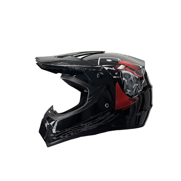TrailShield Pro Full-Face Motocross Helmet with Extended Visor and Reinforced Chin Guard