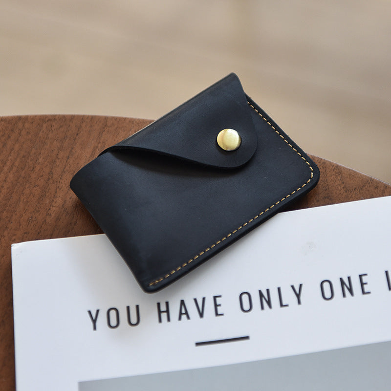 Slim Leather Card Wallet - Premium Minimalist Design