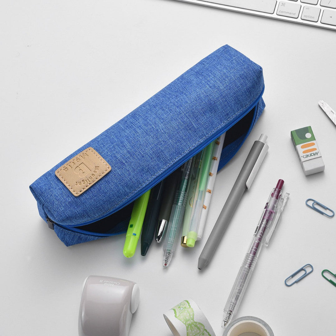 Premium Canvas Organizer Pouch with Leather Accent