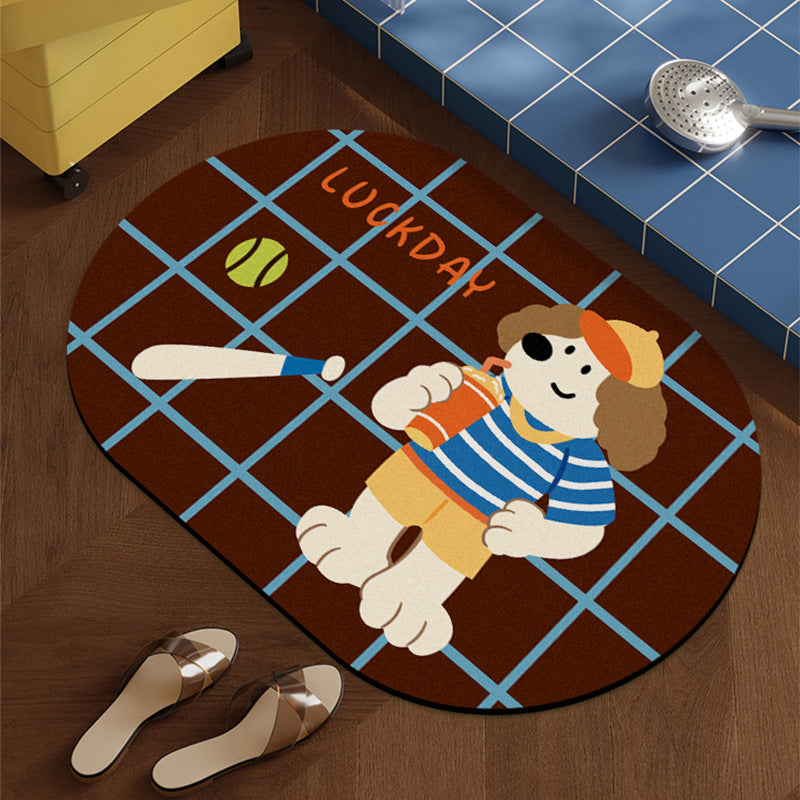 Cozy Canine Companion Area Rug with Dog Design