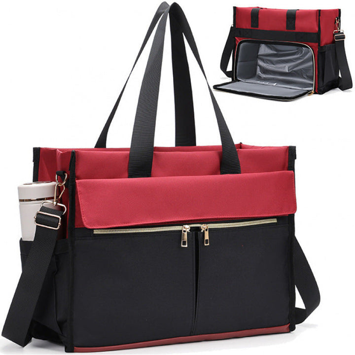 Urban Organizer Multi-Pocket Tote Bag with Insulated Compartment