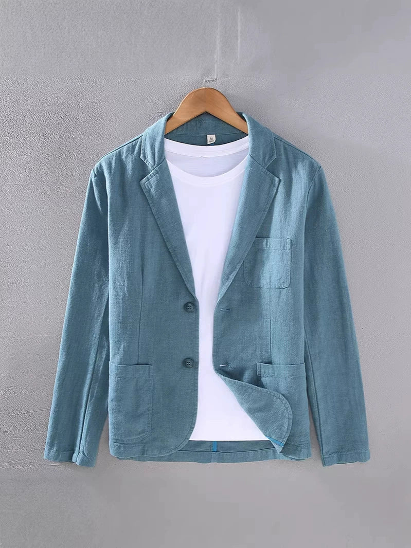 Men's Unstructured Linen Summer Blazer – Breathable Casual-Elegant Jacket