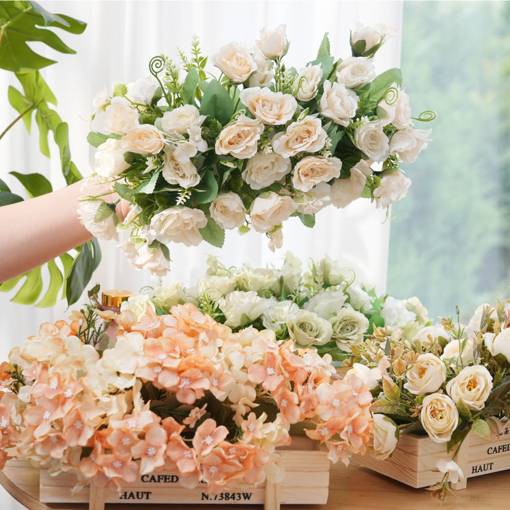 Rustic Wooden Artificial Flower Arrangement for Home & Office Decor