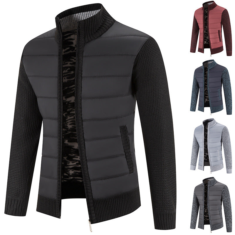 Bruno | Mens Bomber Jacket with Quilted Front and Knit Sleeves — Modern Bomber in 5 Colors M–3XL | Westmere