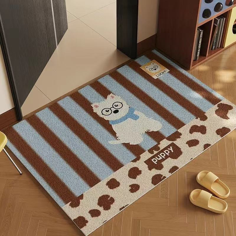 Puppy Glasses Entryway Mat - Playful Welcome Design