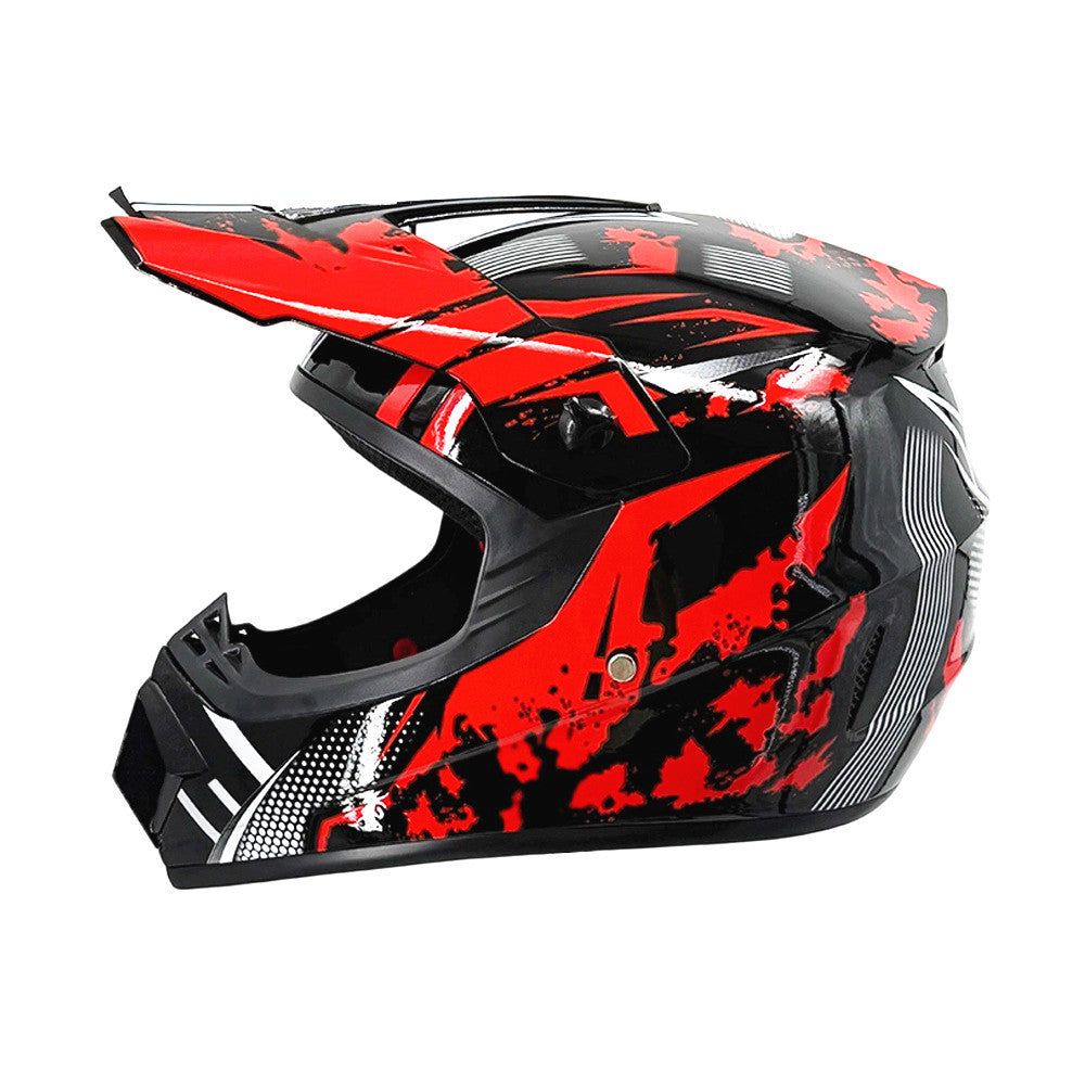TrailShield Pro Full-Face Motocross Helmet with Extended Visor and Reinforced Chin Guard