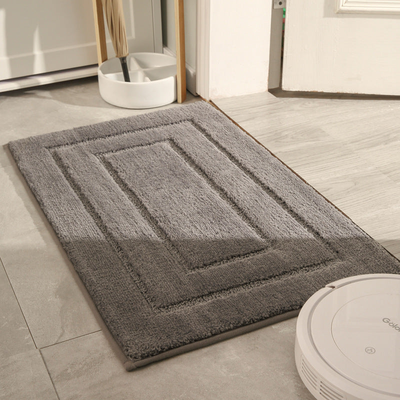 Premium Plush Rectangular Bath Mat with Non-Slip Base
