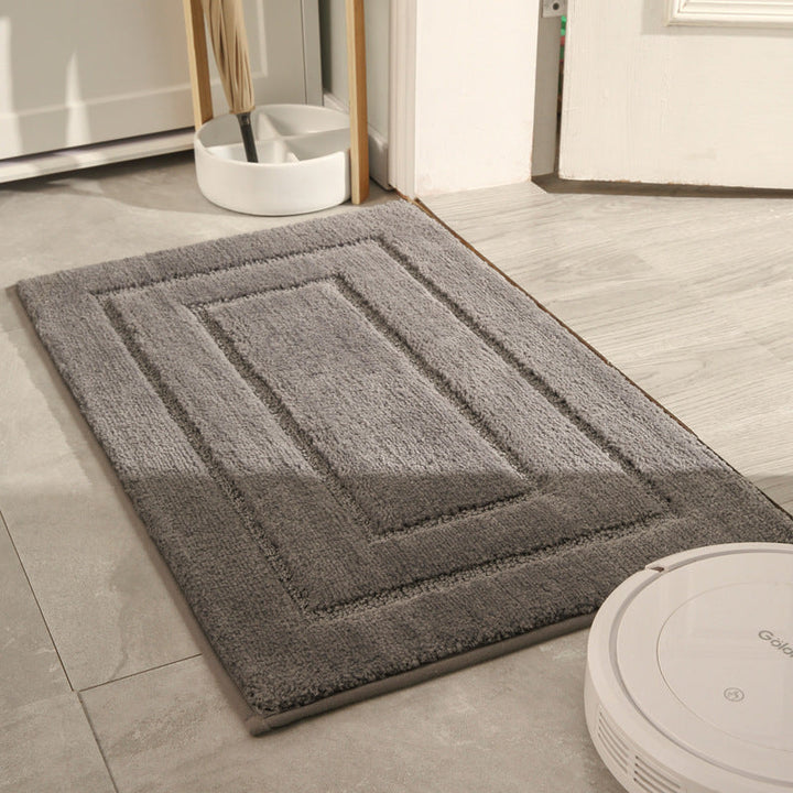 Premium Plush Rectangular Bath Mat with Non-Slip Base