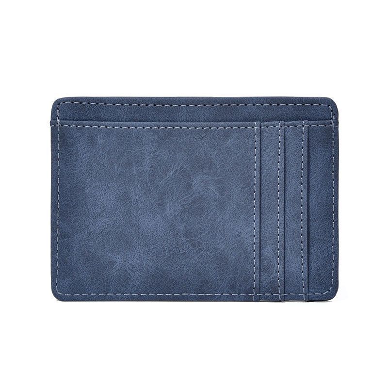Premium Slim Leather Card Wallet - Minimalist Design