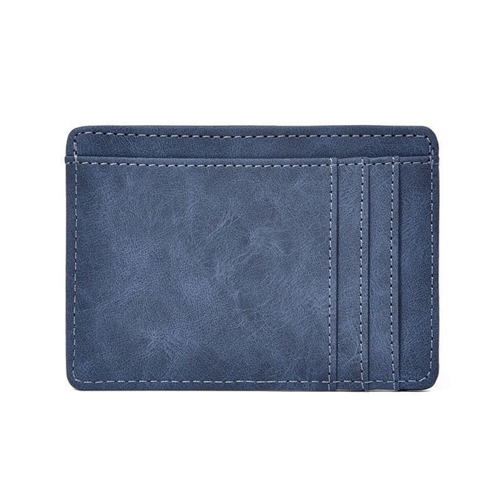 Premium Slim Leather Card Wallet - Minimalist Design