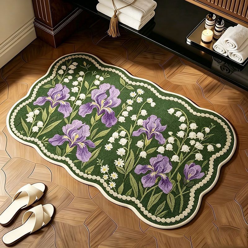 Botanical Comfort Memory Foam Bath Mat with Non-Slip Backing