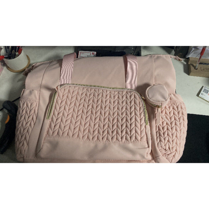Premium Woven Travel Duffle Bag with Removable Strap and Detachable Pouch