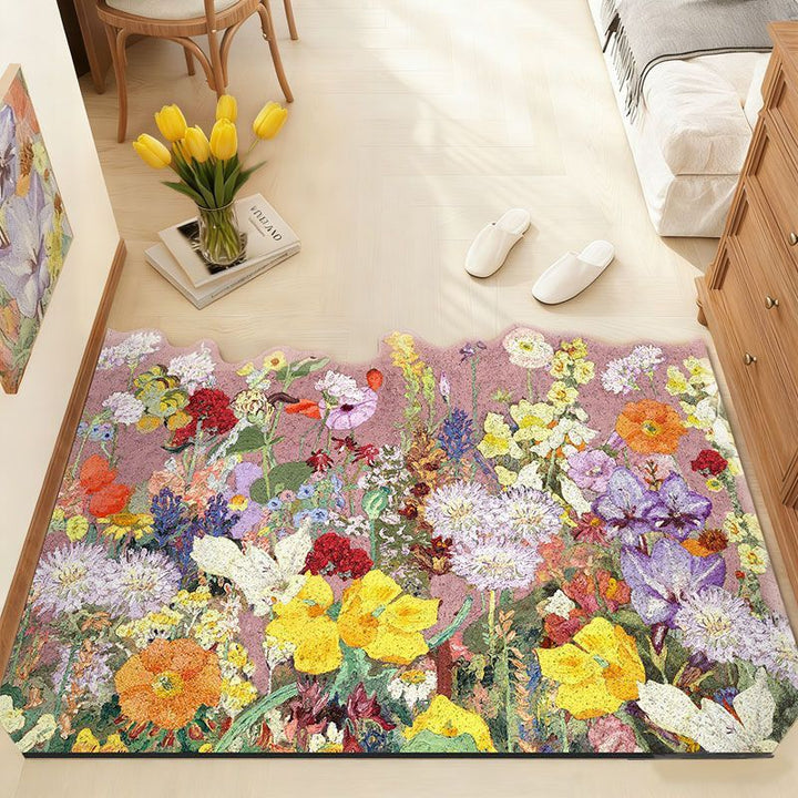 Botanical Bloom Floor Rug - Vibrant Floral Design for Any Room