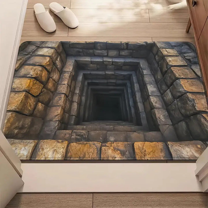Modern Geometric Entryway Floor Mat with Non-Slip Base