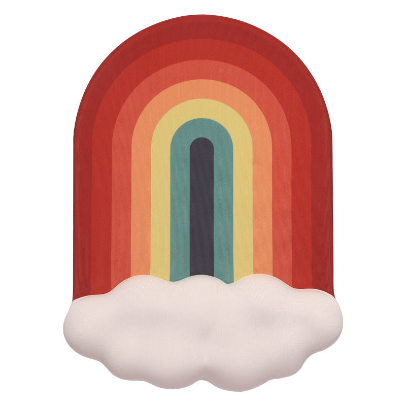 Spectrum Curve Desk Mouse Pad – Rainbow Shaped Design