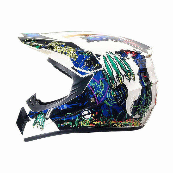 TrailShield Pro Full-Face Motocross Helmet with Extended Visor and Reinforced Chin Guard