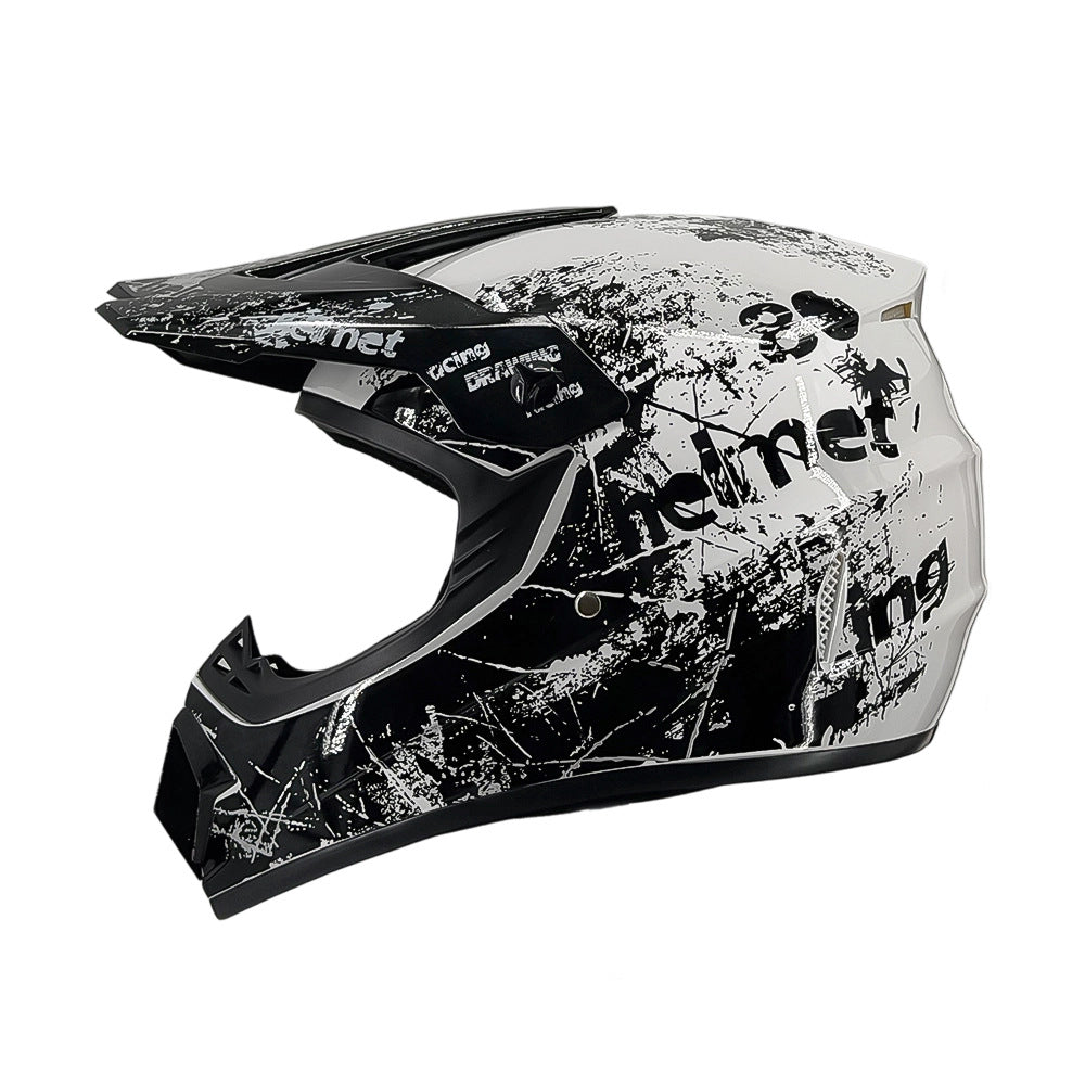 TrailShield Pro Full-Face Motocross Helmet with Extended Visor and Reinforced Chin Guard
