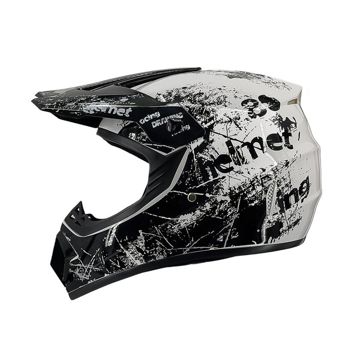 TrailShield Pro Full-Face Motocross Helmet with Extended Visor and Reinforced Chin Guard