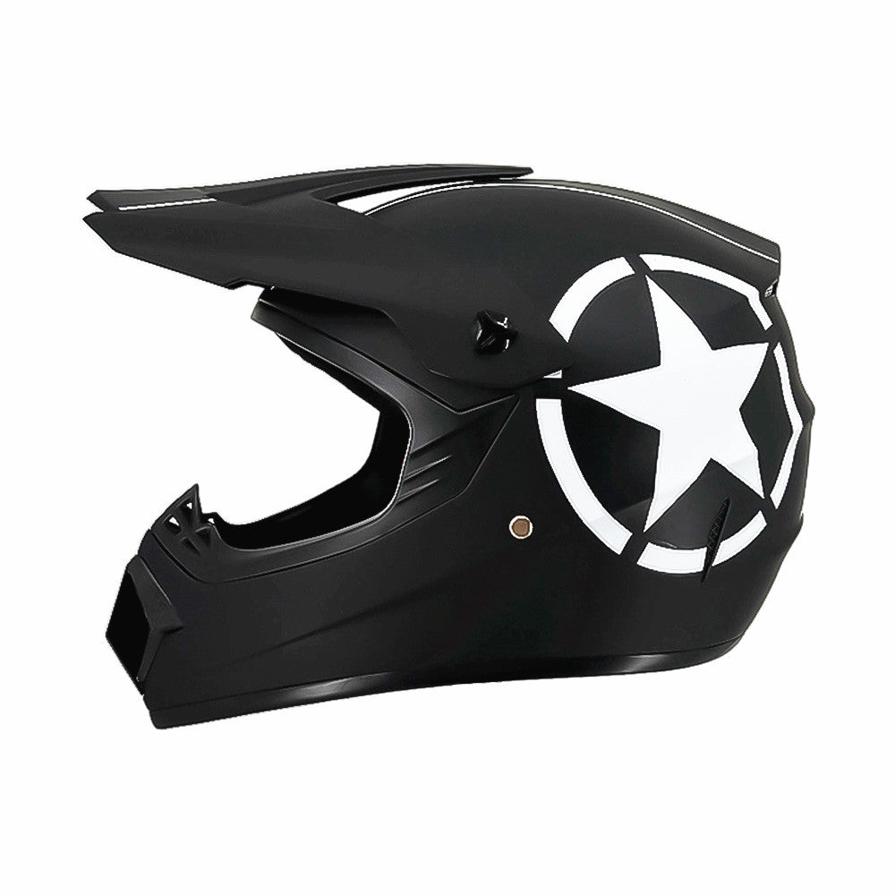 TrailShield Pro Full-Face Motocross Helmet with Extended Visor and Reinforced Chin Guard