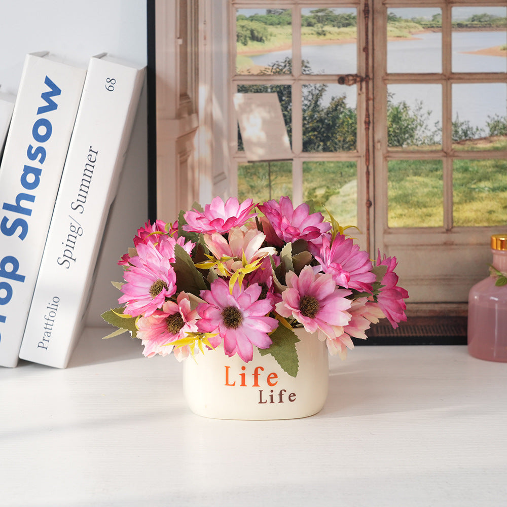 Eternal Bloom Faux Flower Bouquet - Realistic Artificial Flowers for Home Decor