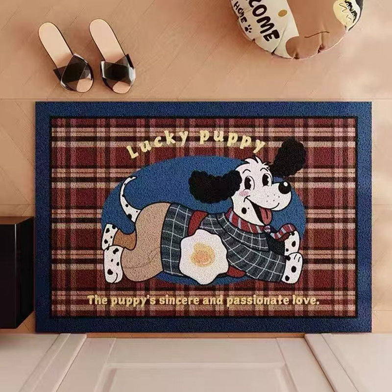 Puppy Glasses Entryway Mat - Playful Welcome Design