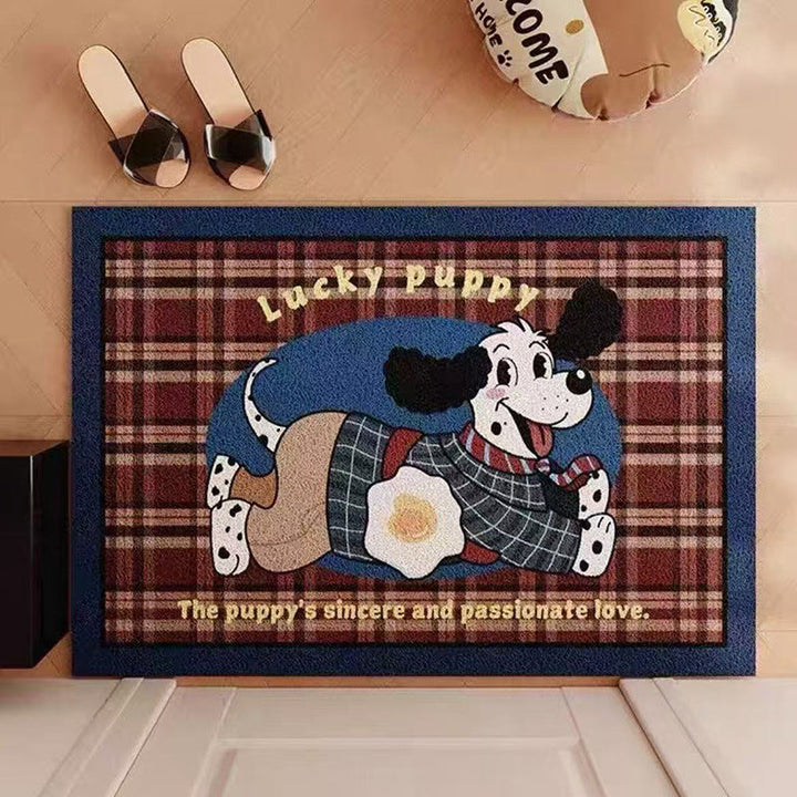 Puppy Glasses Entryway Mat - Playful Welcome Design
