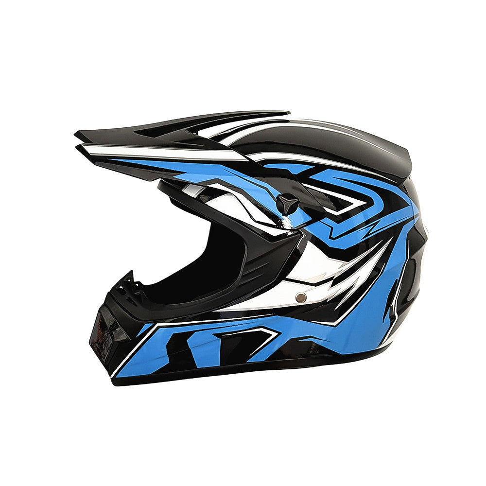 TrailShield Pro Full-Face Motocross Helmet with Extended Visor and Reinforced Chin Guard