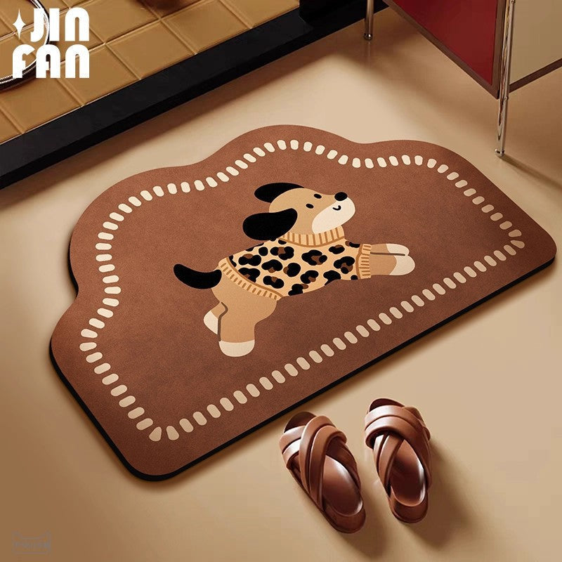 Cozy Canine Companion Area Rug with Dog Design