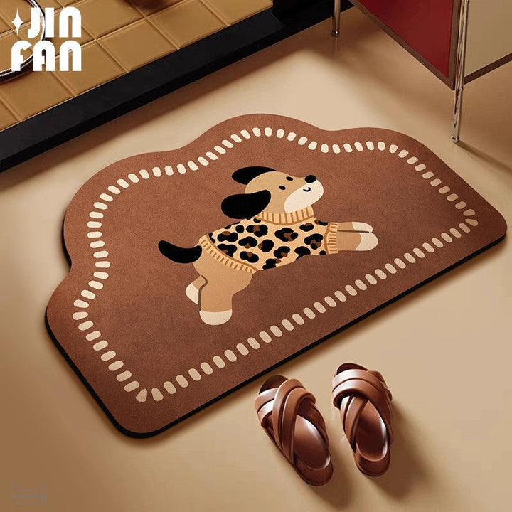 Cozy Canine Companion Area Rug with Dog Design