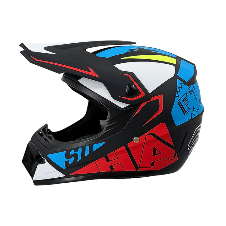 TrailShield Pro Full-Face Motocross Helmet with Extended Visor and Reinforced Chin Guard