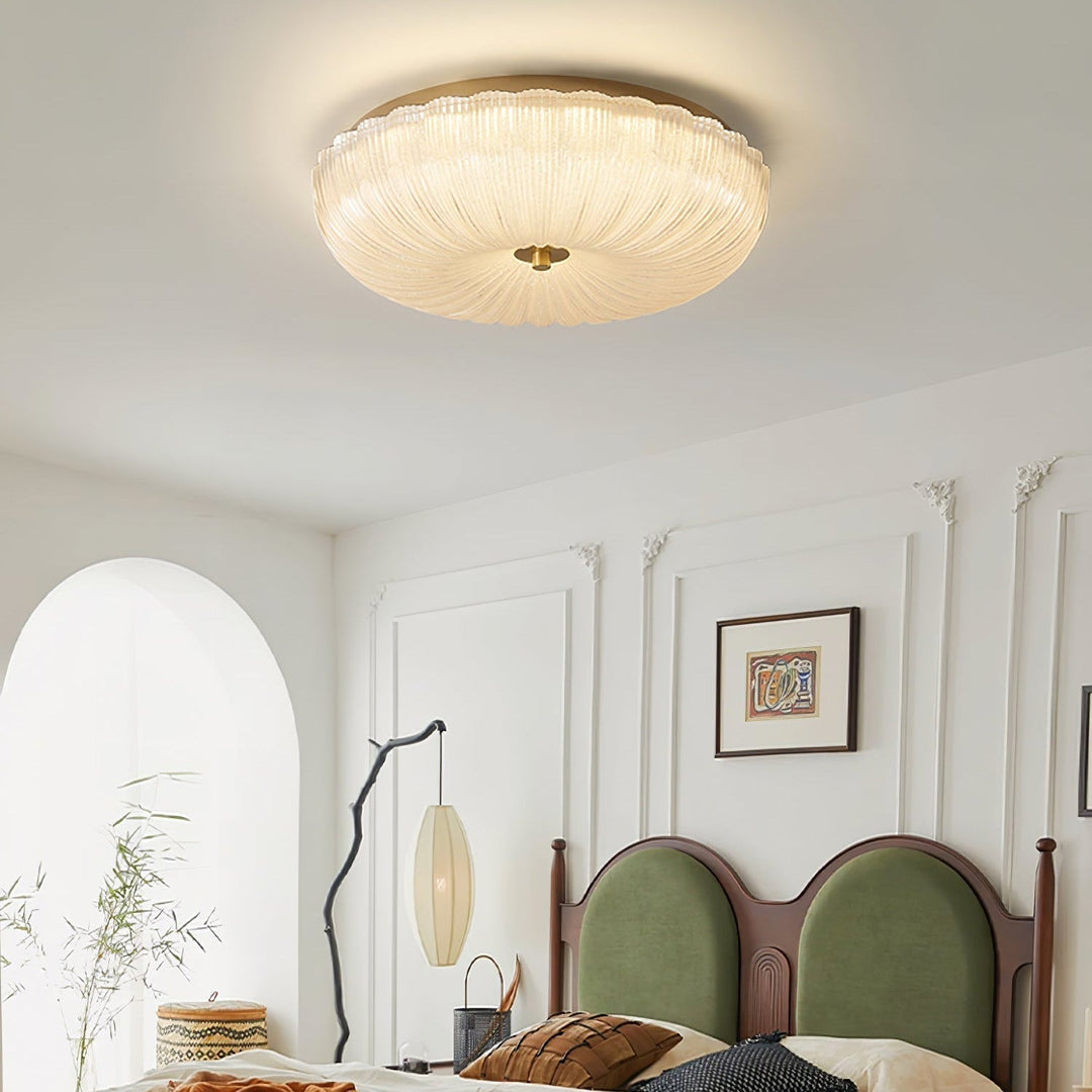 Halo Ceiling Lamp Ripple Glass