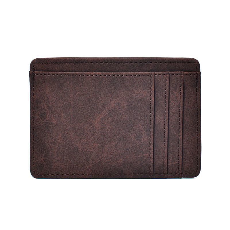 Premium Slim Leather Card Wallet - Minimalist Design