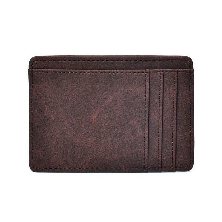 Premium Slim Leather Card Wallet - Minimalist Design