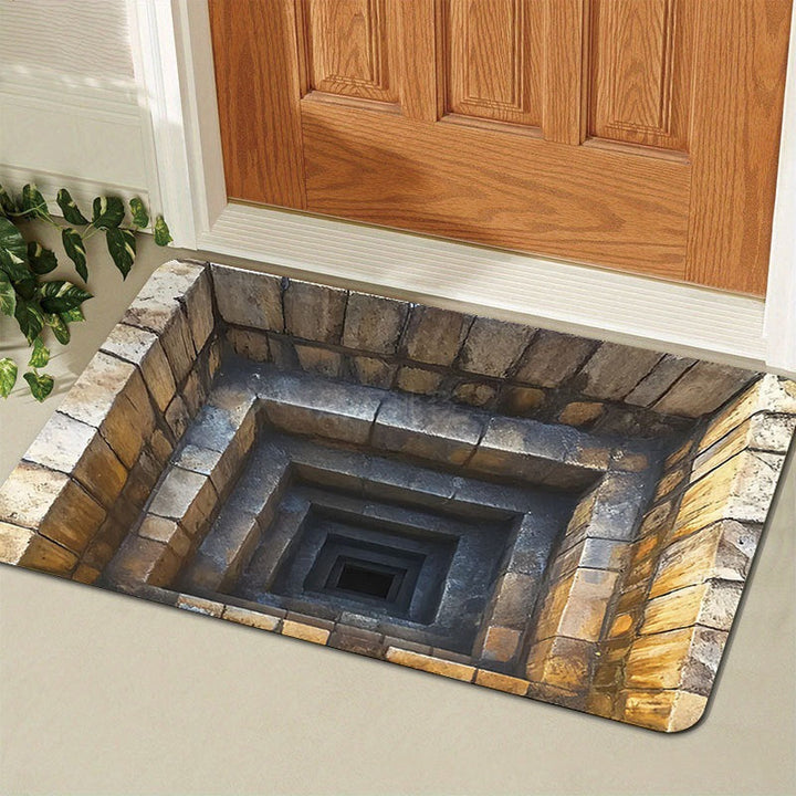Modern Geometric Entryway Floor Mat with Non-Slip Base