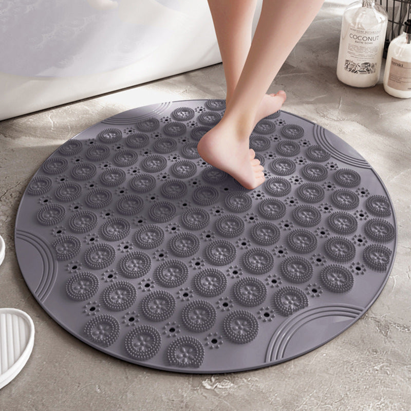 Cushioned Round Non-Slip Bath Mat for Shower & Tub Safety