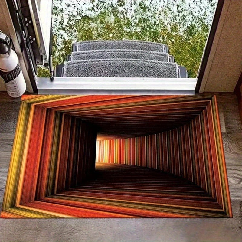 Modern Geometric Entryway Floor Mat with Non-Slip Base