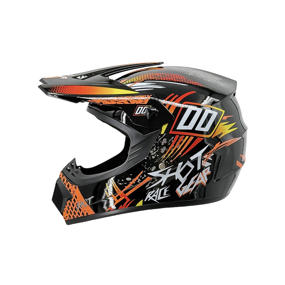 TrailShield Pro Full-Face Motocross Helmet with Extended Visor and Reinforced Chin Guard