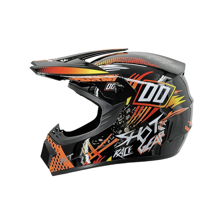 TrailShield Pro Full-Face Motocross Helmet with Extended Visor and Reinforced Chin Guard