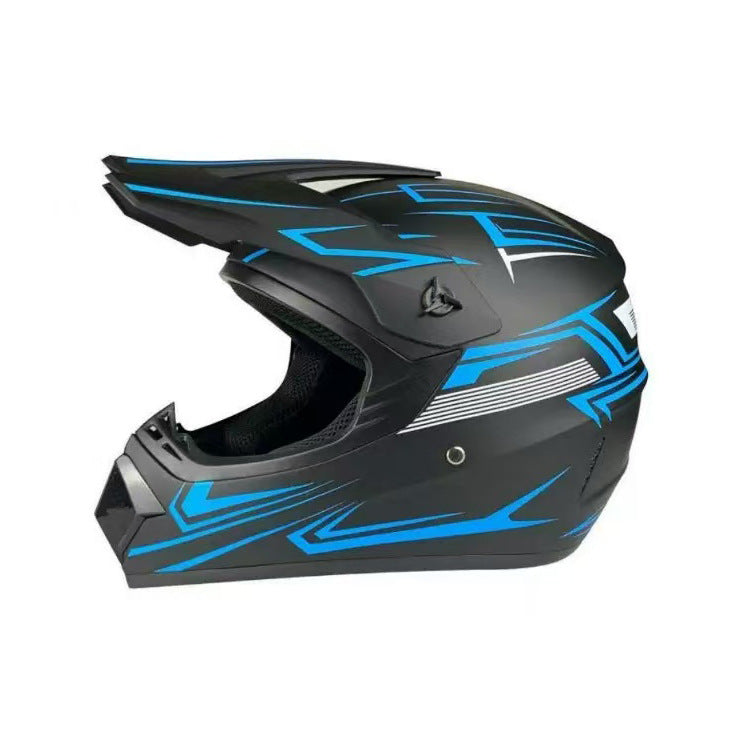 TrailShield Pro Full-Face Motocross Helmet with Extended Visor and Reinforced Chin Guard