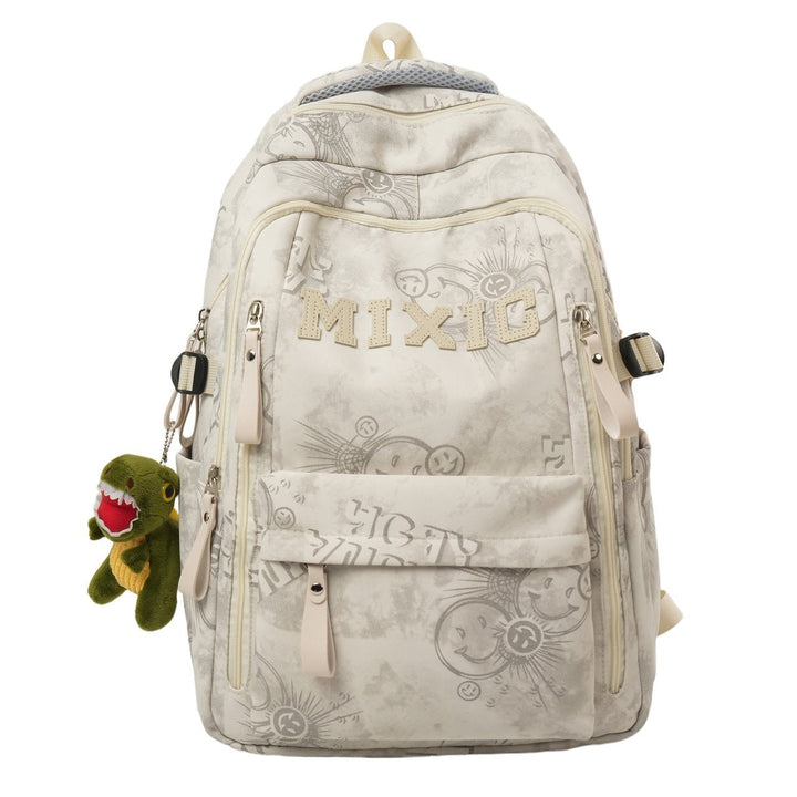 Modern Graphic Print School Backpack with Padded Straps