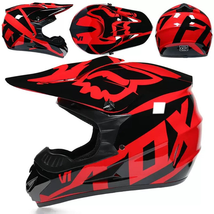 TrailShield Pro Full-Face Motocross Helmet with Extended Visor and Reinforced Chin Guard