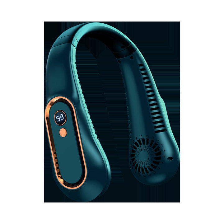 Portable Neck Cooling Fan with Digital Speed Display – Lightweight & Rechargeable