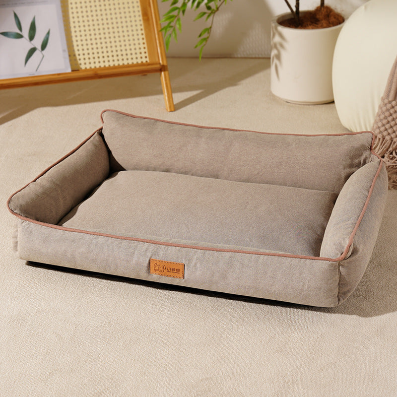 Premium Elevated Pet Lounge Bed with Ergonomic Support