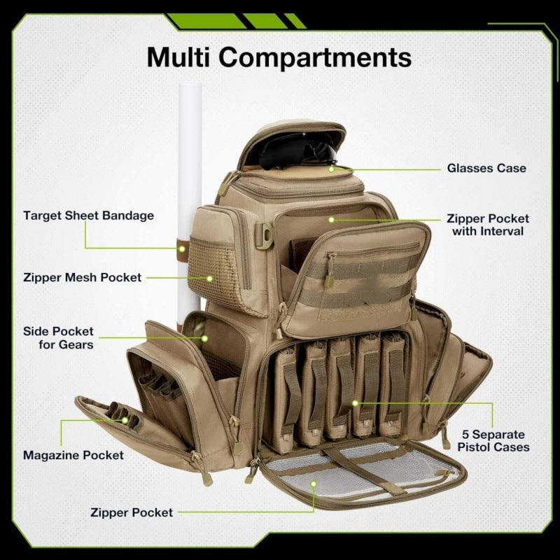 All-Terrain Adventure Backpack - Durable Tactical Design for Camping & Hiking
