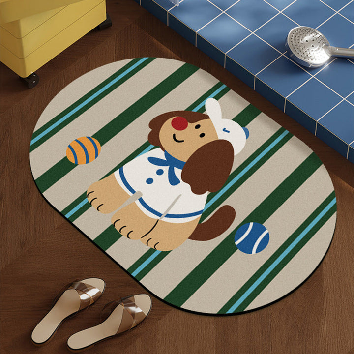 Cozy Canine Companion Area Rug with Dog Design
