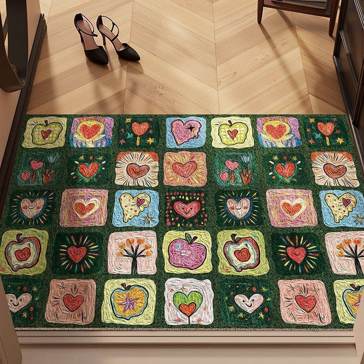 Botanical Bloom Area Rug - Vintage Floral Design for Living Rooms & Bedrooms