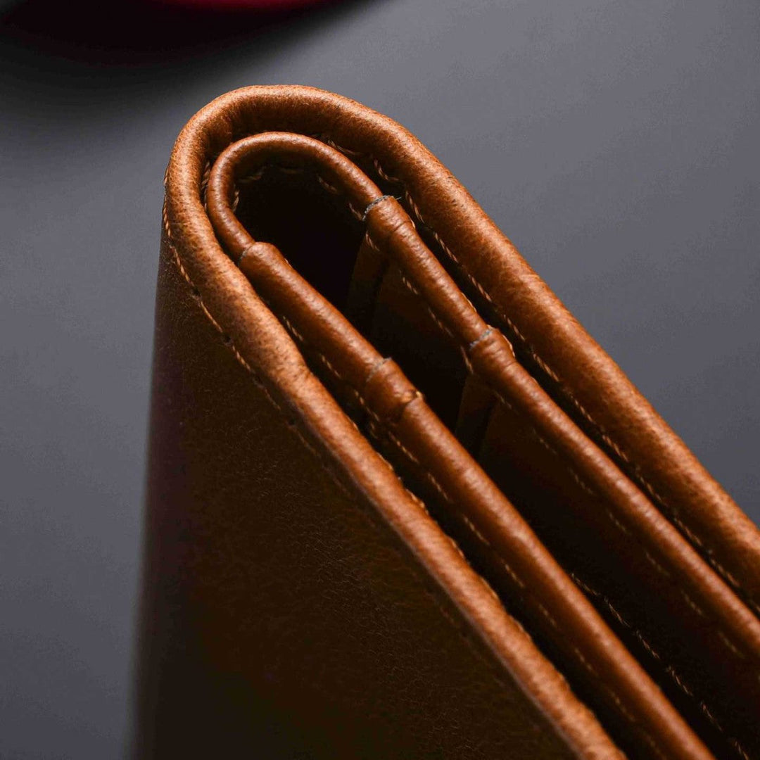 Slim Leather Card Wallet - Minimalist Design