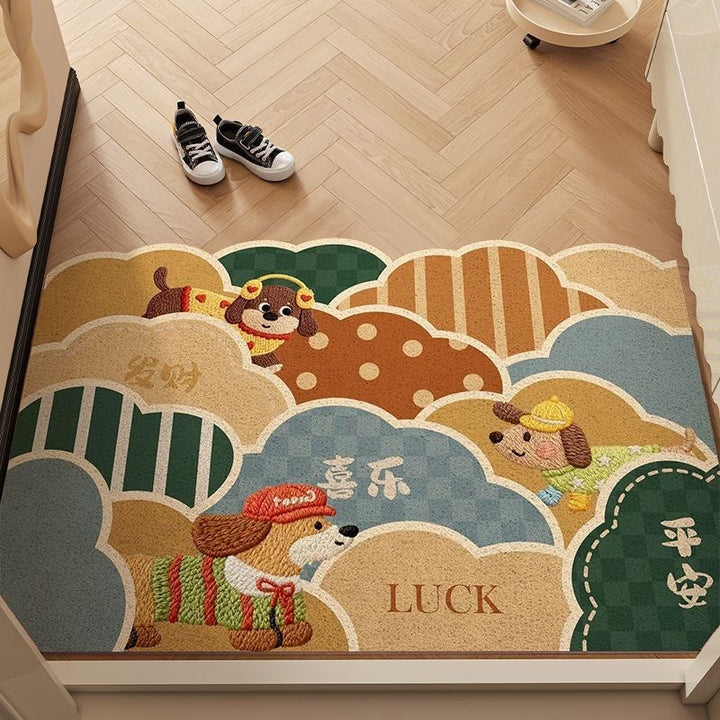 Cheerful Canine Welcome Mat - Durable Dog-Themed Doormat