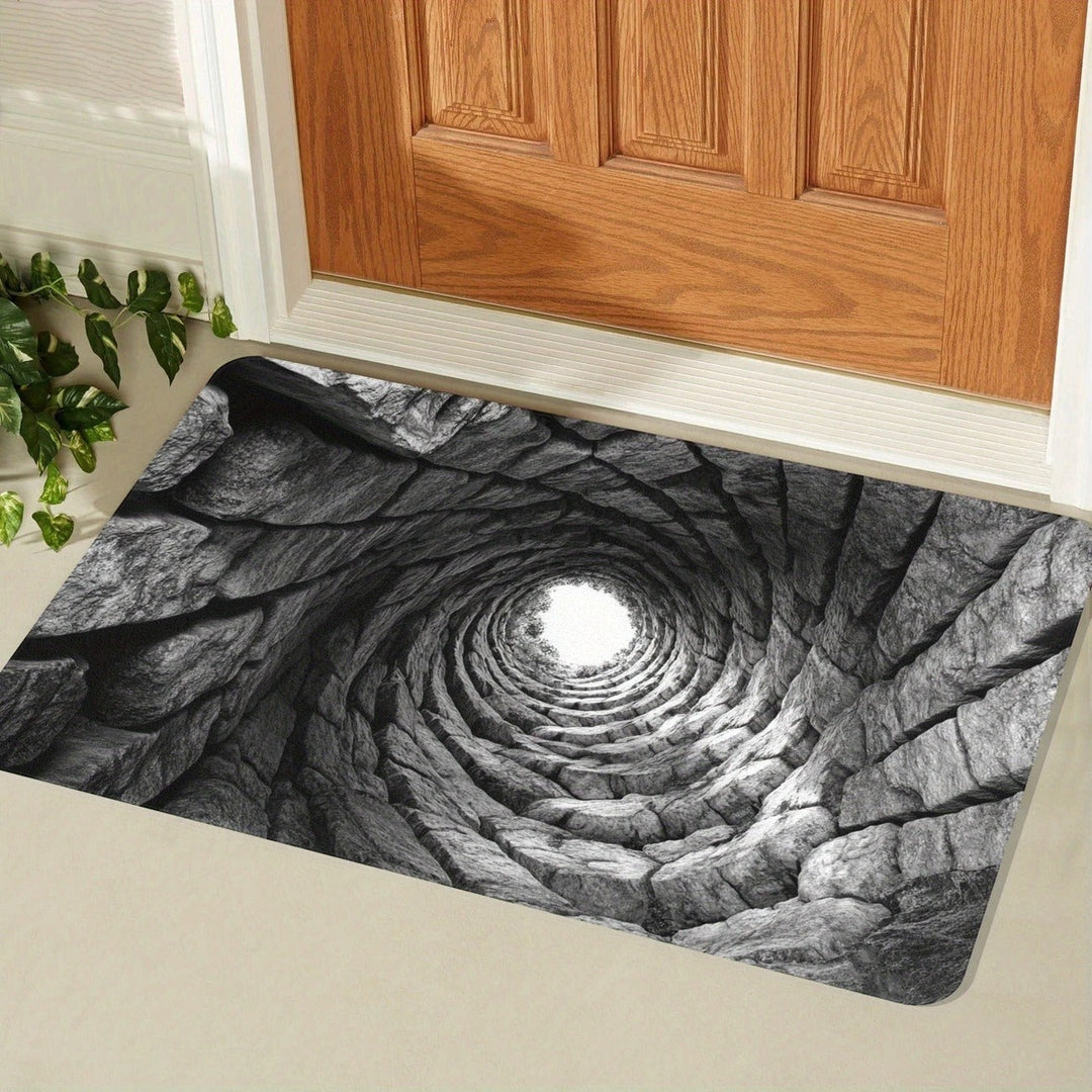 Modern Geometric Entryway Floor Mat with Non-Slip Base